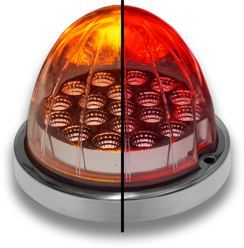 Amber Clearance & Marker to Red Auxiliary Watermelon LED